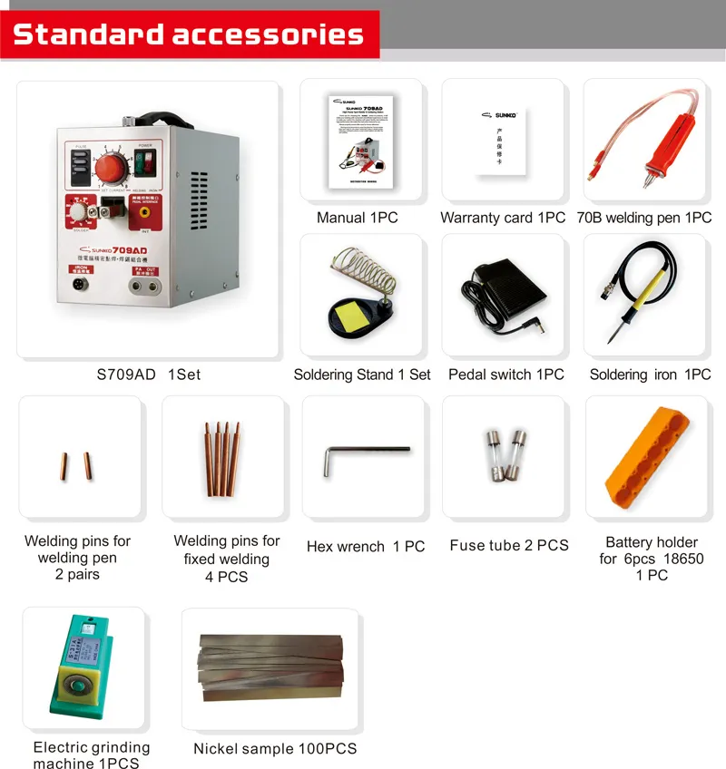 SUNKKO SPOT WELDING MACHINE 709AD WITH 70B - Image 5